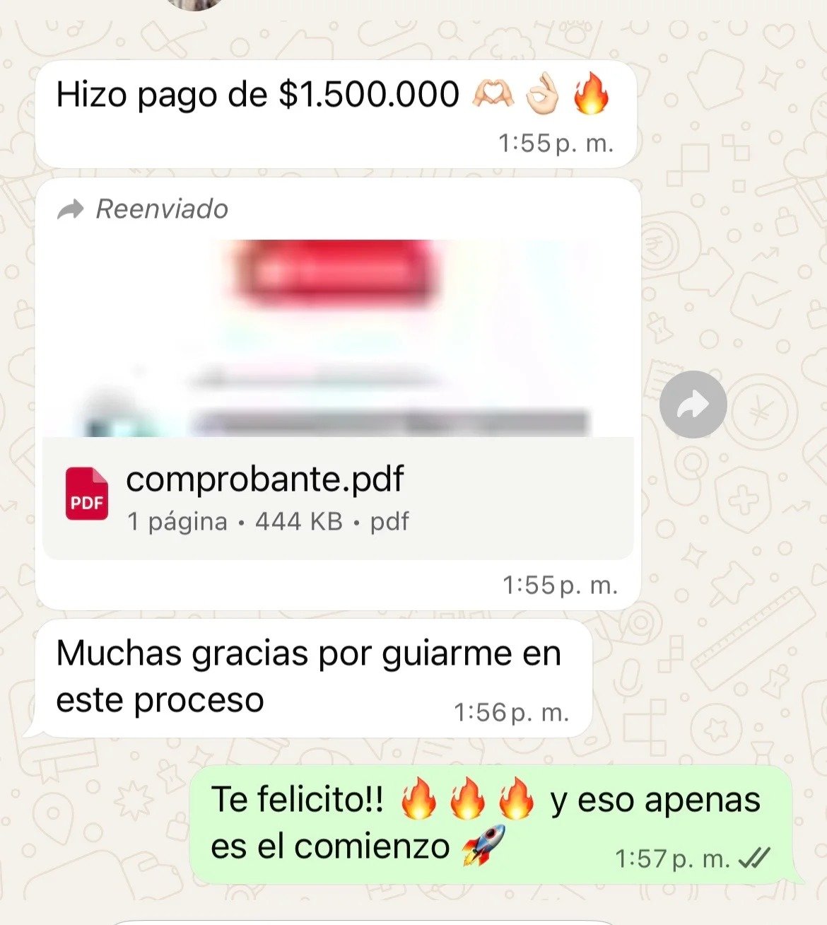 Prueba de venta del acompanamiento de Kely Arias